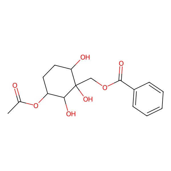 2D Structure of (3-Acetyloxy-1,2,6-trihydroxycyclohexyl)methyl benzoate