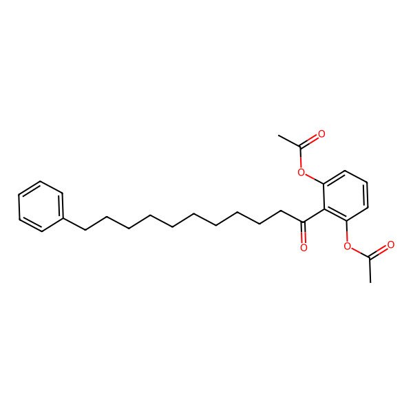 2D Structure of [3-Acetyloxy-2-(11-phenylundecanoyl)phenyl] acetate