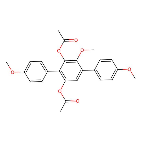 2D Structure of 3',4,4''-Trimethoxy-[1,1':4',1''-terphenyl]-2',6'-diyl diacetate