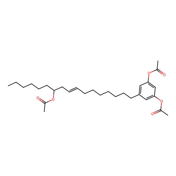 2D Structure of [3-acetyloxy-5-[(11S)-11-acetyloxyheptadec-8-enyl]phenyl] acetate