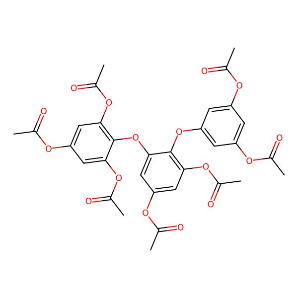 2D Structure of [3-Acetyloxy-5-[2,4-diacetyloxy-6-(2,4,6-triacetyloxyphenoxy)phenoxy]phenyl] acetate