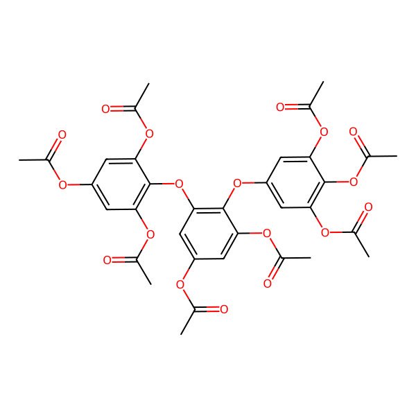 2D Structure of [3-Acetyloxy-5-(2,4,6-triacetyloxyphenoxy)-4-(3,4,5-triacetyloxyphenoxy)phenyl] acetate
