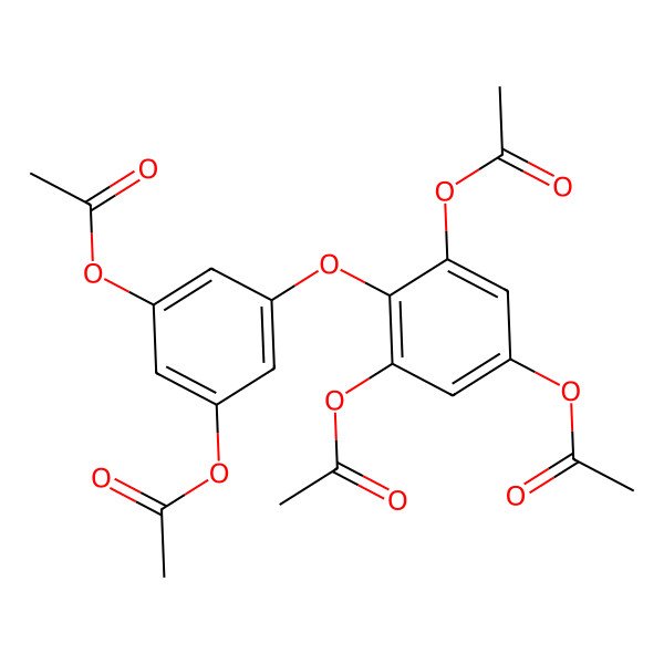 2D Structure of [3-Acetyloxy-5-(2,4,6-triacetyloxyphenoxy)phenyl] acetate
