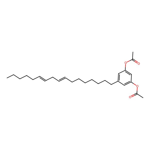 2D Structure of [3-acetyloxy-5-[(8Z,11Z)-heptadeca-8,11-dienyl]phenyl] acetate