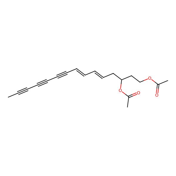 2D Structure of 3-Acetyloxypentadeca-5,7-dien-9,11,13-triynyl acetate