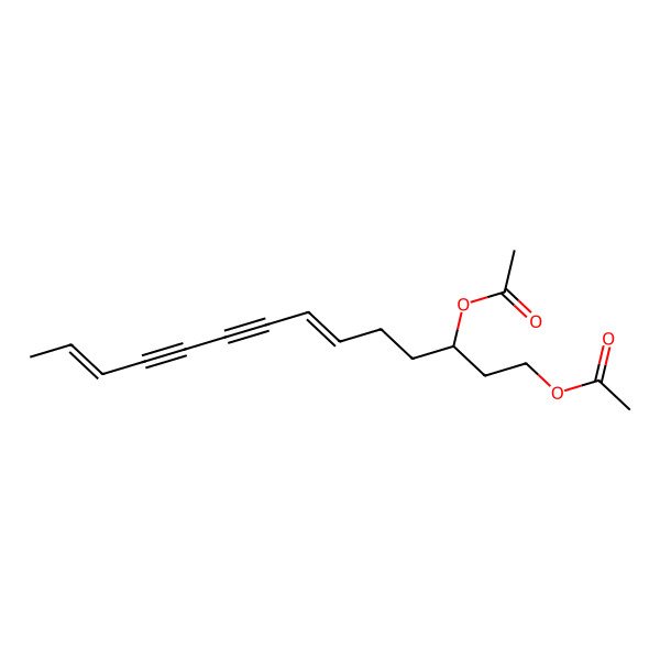 2D Structure of 3-Acetyloxytetradeca-6,12-dien-8,10-diynyl acetate