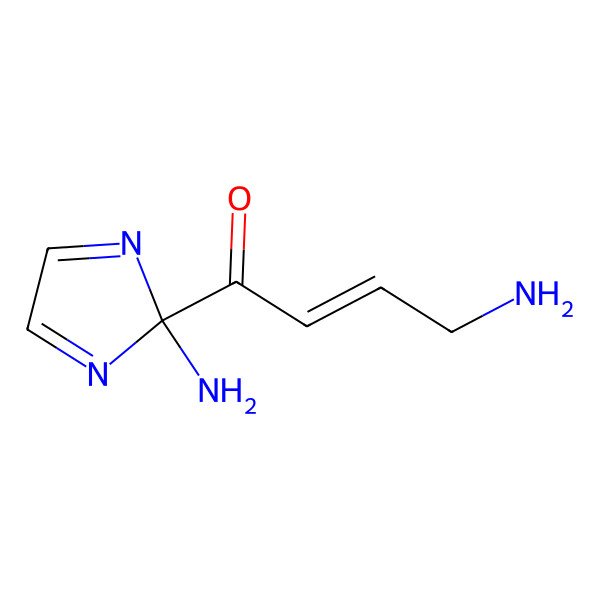 2D Structure of 3-Amino-1-(2-aminoimidazoyl)-prop-1-ene