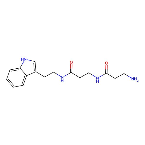 2D Structure of 3-amino-N-[3-[2-(1H-indol-3-yl)ethylamino]-3-oxopropyl]propanamide
