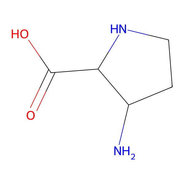 2D Structure of 3-Aminopyrrolidine-2-carboxylic acid