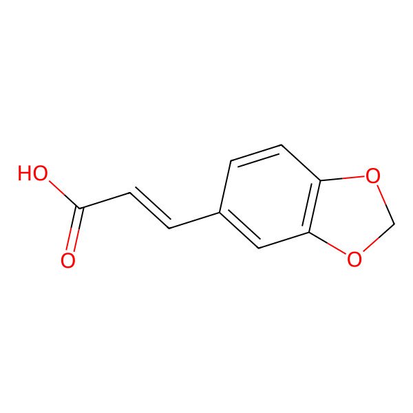 2D Structure of 3-Benzo[1,3]dioxol-5-yl-acrylic acid