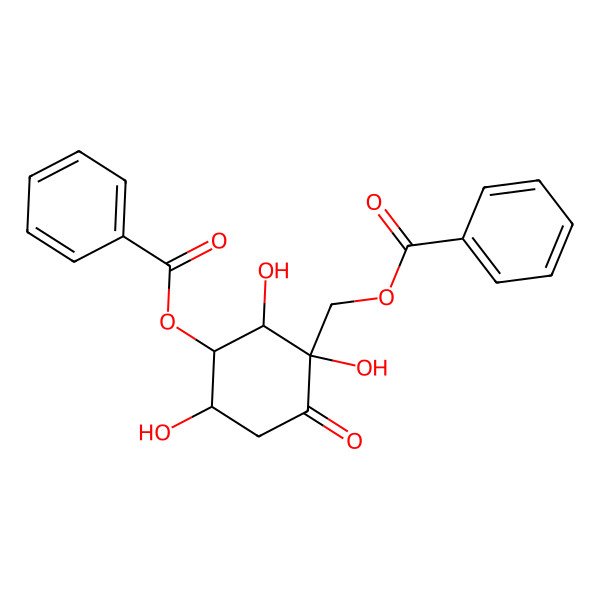 2D Structure of (3-Benzoyloxy-1,2,4-trihydroxy-6-oxocyclohexyl)methyl benzoate