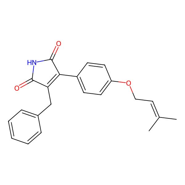 2D Structure of 3-Benzyl-4-[4-(3-methylbut-2-enoxy)phenyl]pyrrole-2,5-dione