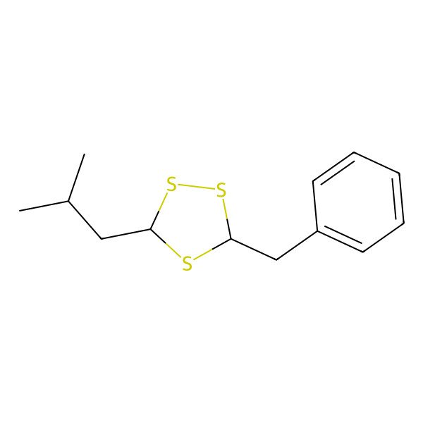 2D Structure of 3-Benzyl-5-(2-methylpropyl)-1,2,4-trithiolane