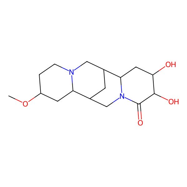 2D Structure of 3-beta-,4-alpha-Dihydroxy-13-beta-methoxylupanine