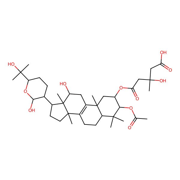 2D Structure of 3-beta-Acetyl-2-alpha-(3'-hydroxy-3'-methyl)glutarylcrustulinol