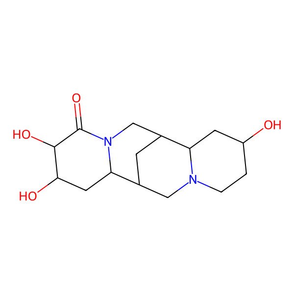 2D Structure of 3-beta,4-alpha,13-alpha-Trihydroxylupanine