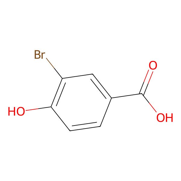 2D Structure of 3-Bromo-4-hydroxybenzoic acid