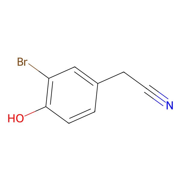 2D Structure of 3-Bromo-4-hydroxyphenylacetonitrile