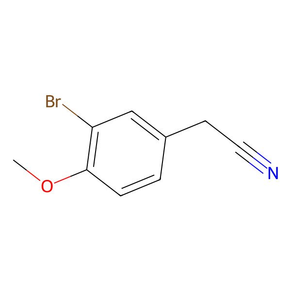 2D Structure of 3-Bromo-4-methoxyphenylacetonitrile