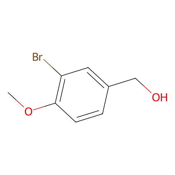 2D Structure of (3-Bromo-4-methoxyphenyl)methanol