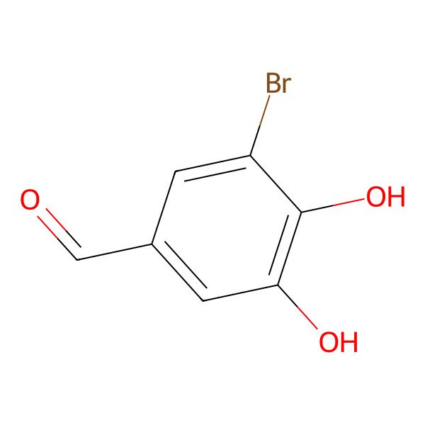2D Structure of 5-Bromo-3,4-dihydroxybenzaldehyde
