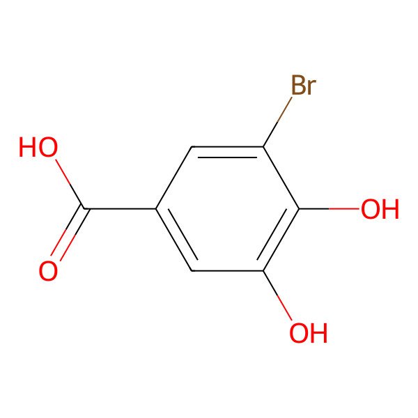 2D Structure of 3-Bromo-4,5-dihydroxybenzoic acid