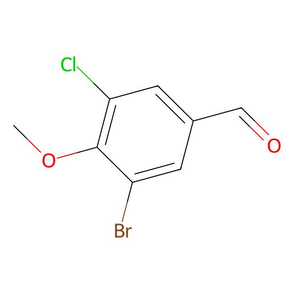 2D Structure of 3-Bromo-5-chloro-4-methoxybenzaldehyde