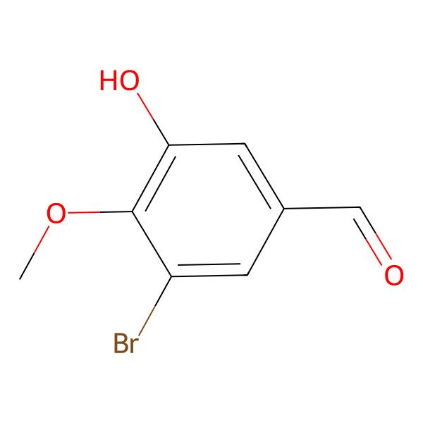 2D Structure of 3-Bromo-5-hydroxy-4-methoxybenzaldehyde