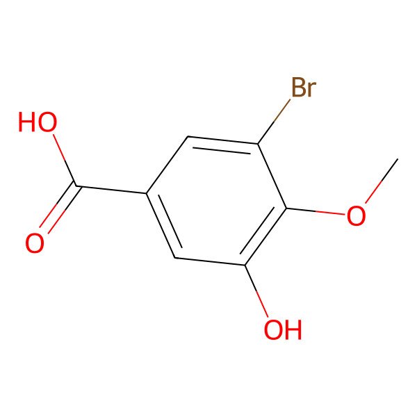 2D Structure of 3-Bromo-5-hydroxy-4-methoxybenzoic acid