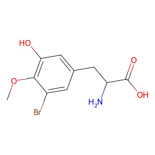 2D Structure of 3-bromo-5-hydroxy-O-methyltyrosine