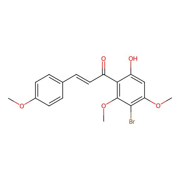 2D Structure of 3'-Bromo-6'-hydroxy-2',4,4'-trimethoxychalcone