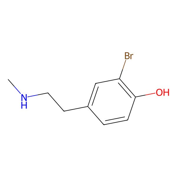 2D Structure of 3-Bromo-N-methyltyramine