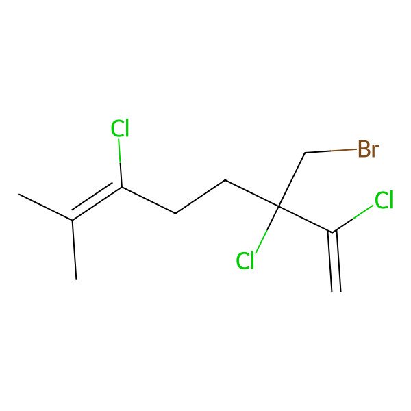 2D Structure of 3-(Bromomethyl)-2,3,6-trichloro-7-methylocta-1,6-diene
