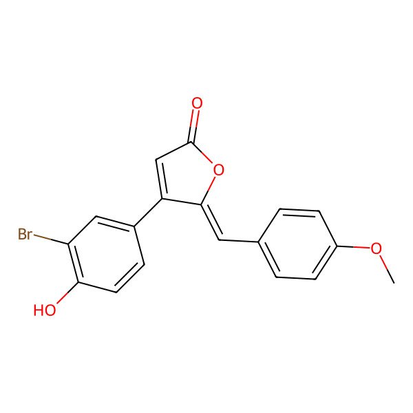2D Structure of 4-(3-Bromo-4-hydroxyphenyl)-5-[(4-methoxyphenyl)methylidene]furan-2-one