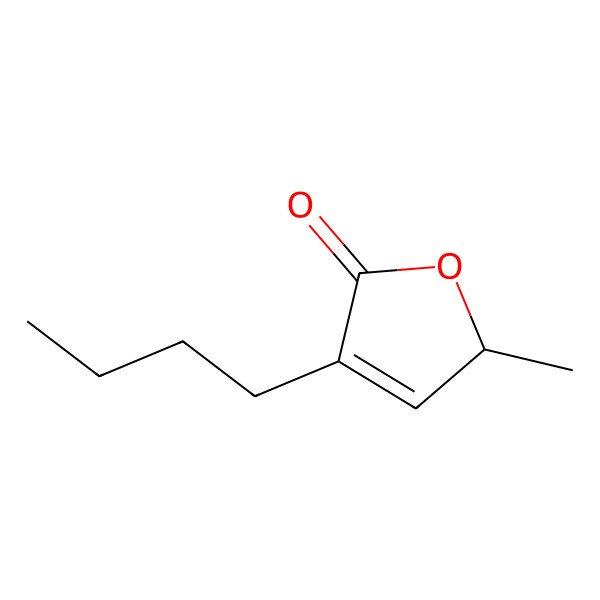 2D Structure of 3-butyl-5-methyl-2(5H)-furanone