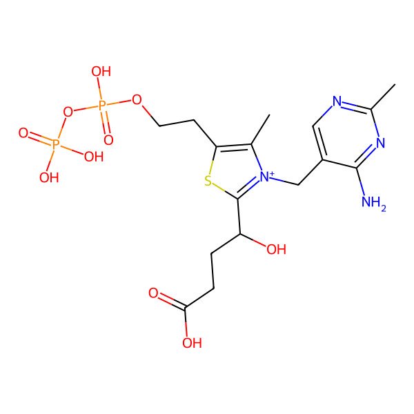 2D Structure of 3-Carboxy-1-hydroxypropylthiamine diphosphate