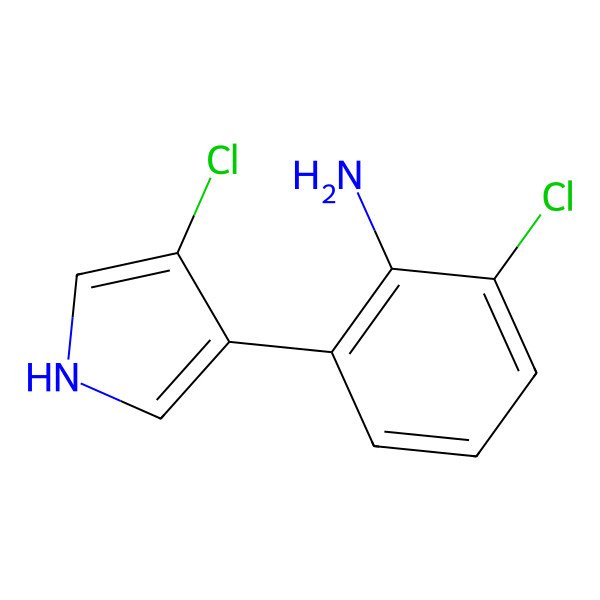 2D Structure of 3-Chloro-4-(2-amino-3-chlorophenyl)pyrrole
