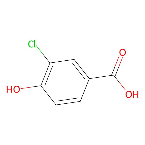 2D Structure of 3-Chloro-4-hydroxybenzoic acid