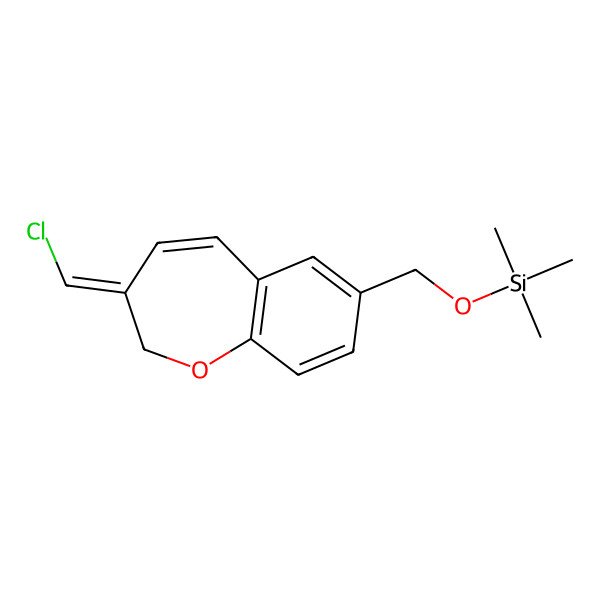 2D Structure of [3-(Chloromethylidene)-1-benzoxepin-7-yl]methoxy-trimethylsilane