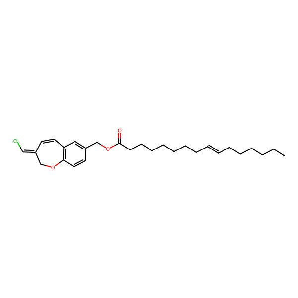 2D Structure of [3-(Chloromethylidene)-1-benzoxepin-7-yl]methyl hexadec-9-enoate