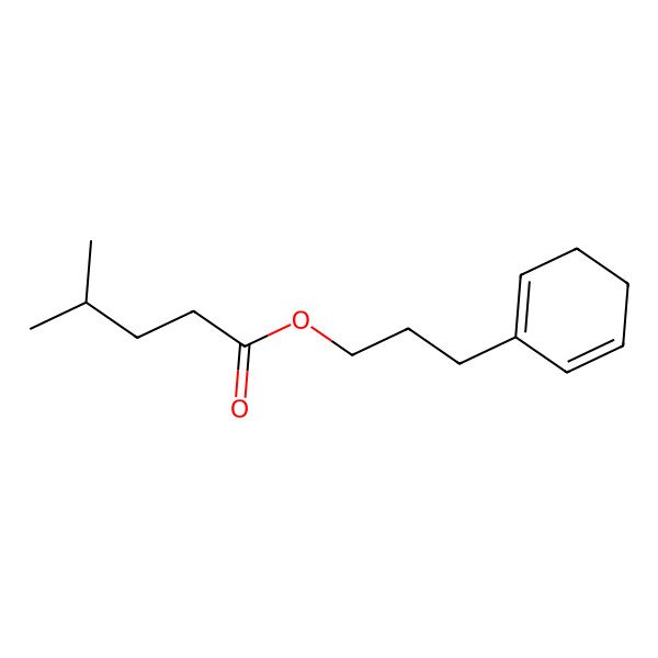 2D Structure of 3-Cyclohexa-1,5-dien-1-ylpropyl 4-methylpentanoate