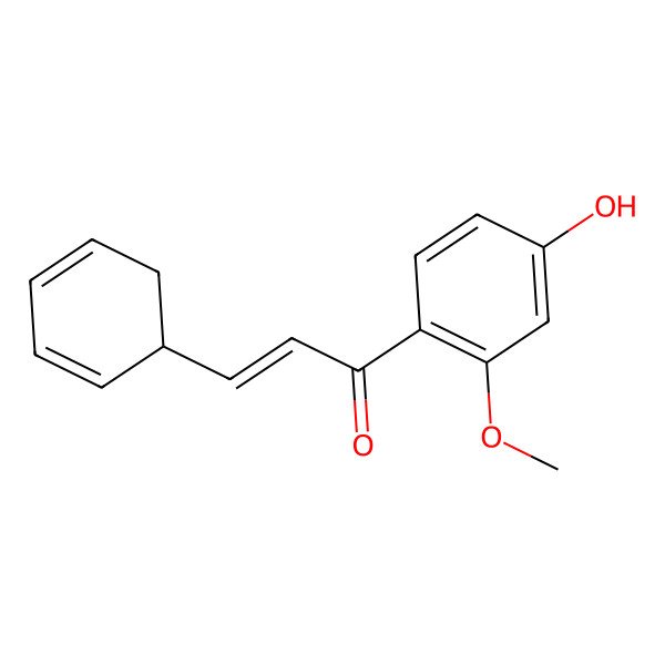 2D Structure of 3-Cyclohexa-2,4-dien-1-yl-1-(4-hydroxy-2-methoxyphenyl)prop-2-en-1-one