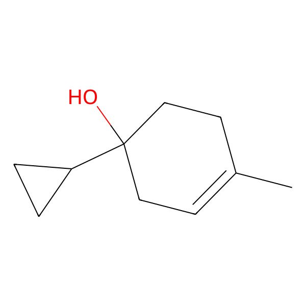 2D Structure of 3-Cyclohexen-1-ol, 1-cyclopropyl-4-methyl-, (S)-