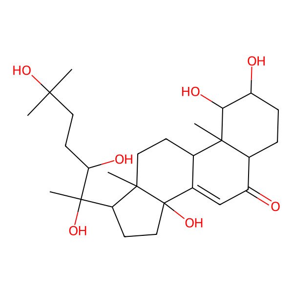 2D Structure of 3-Deoxy-1beta,20-dihydroxyecdysone