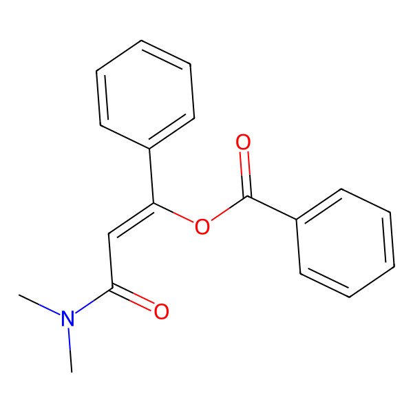 2D Structure of [3-(Dimethylamino)-3-oxo-1-phenylprop-1-enyl] benzoate