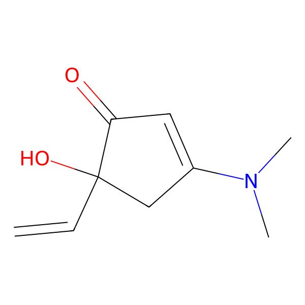 2D Structure of 3-Dimethylamino-5-hydroxy-5-vinyl-2-cyclopenten-1-one