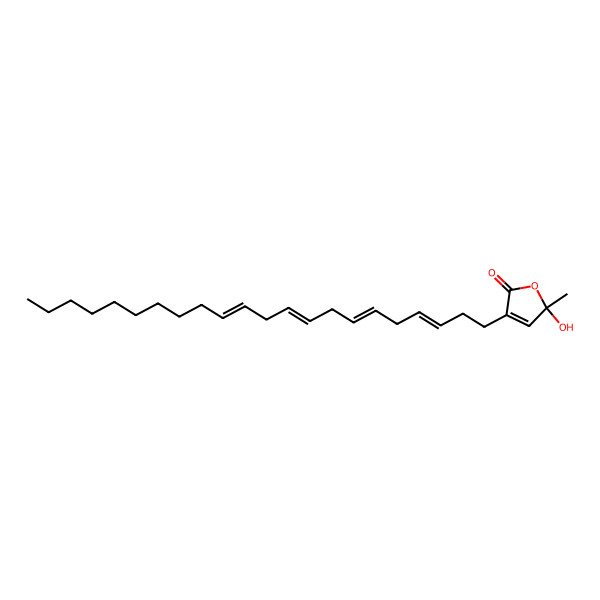 2D Structure of 3-Docosa-3,6,9,12-tetraenyl-5-hydroxy-5-methylfuran-2-one