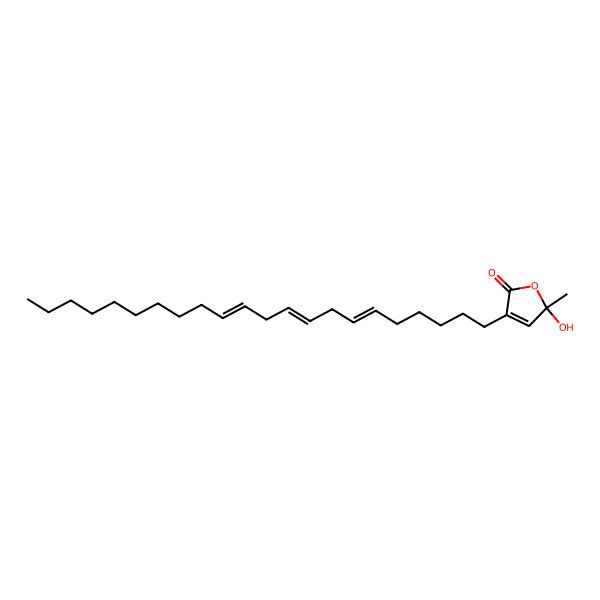2D Structure of 3-Docosa-6,9,12-trienyl-5-hydroxy-5-methylfuran-2-one