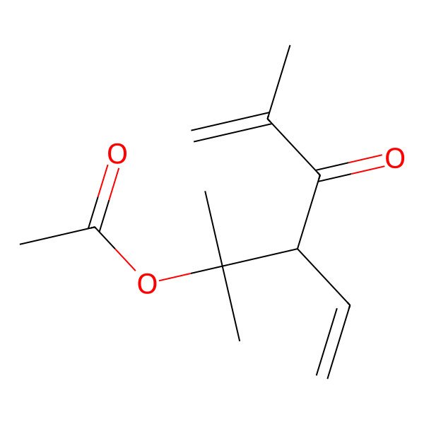 2D Structure of 3-Ethenyl-2,5-dimethyl-4-oxohex-5-en-2-yl acetate