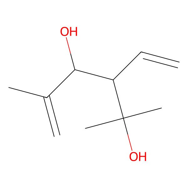 2D Structure of 3-Ethenyl-2,5-dimethylhex-5-ene-2,4-diol